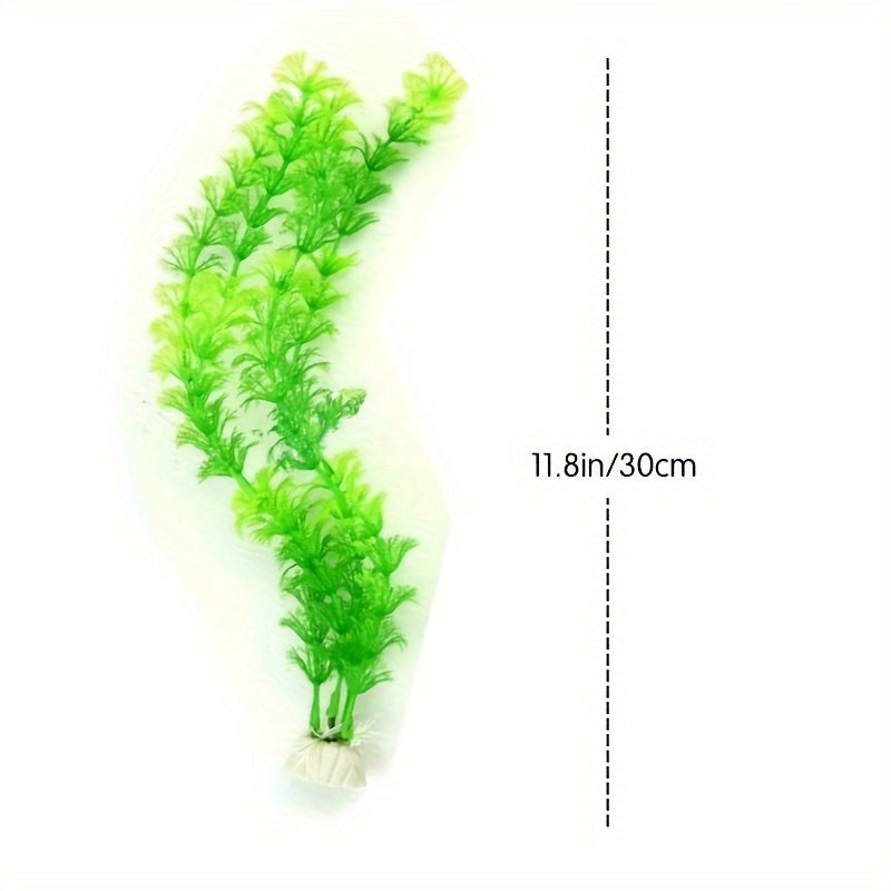 Artificial Aquarium Plants PVC Fake Fish Tank Landscaping Green Underwater Decor