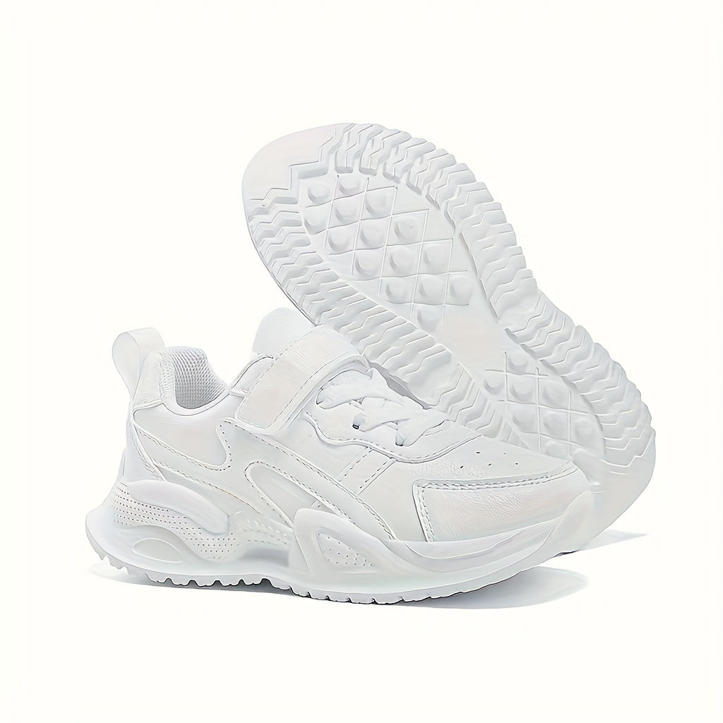 Girls' Low Top Sneakers Solid Color All-Season Non-Slip Shock-Absorbing Casual Sports