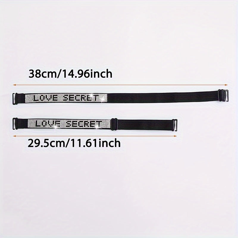 Correas de sujetador con pedrería ajustables para mujer, accesorios de lencería invisibles