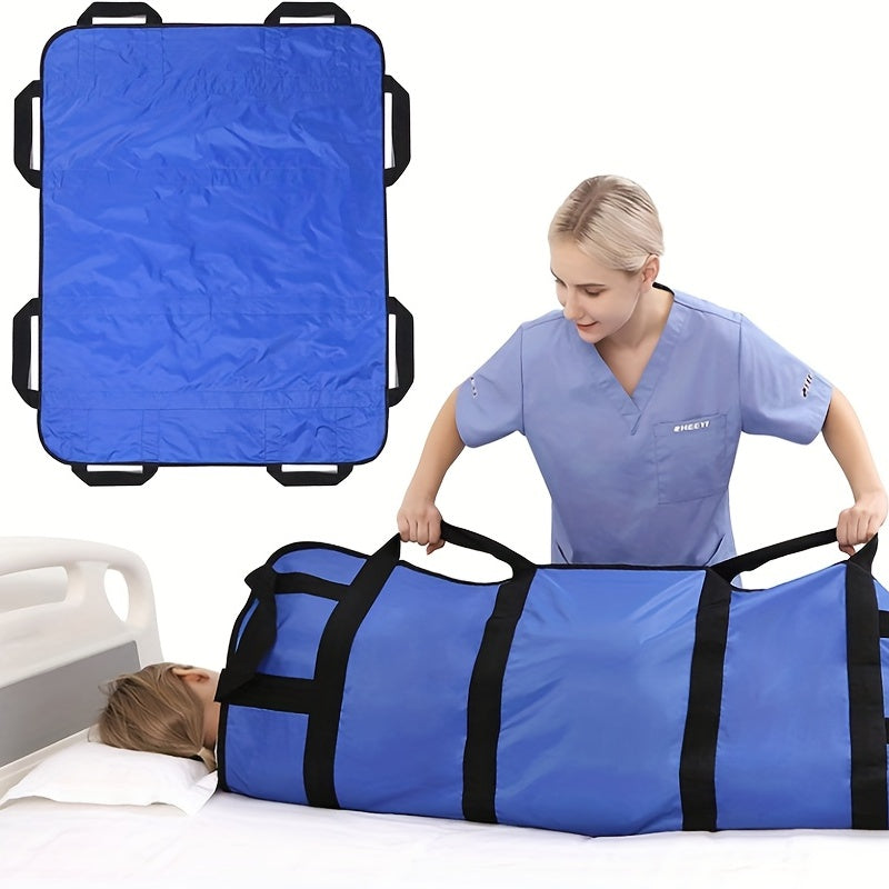 Heavy-Duty Blue Canvas Patient Transfer Sling for Safe Lifting and Repositioning