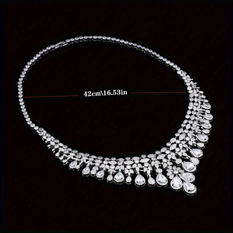 Women’s Claddagh Jewelry Set 4-Piece Bridal Accessories Copper Zirconia