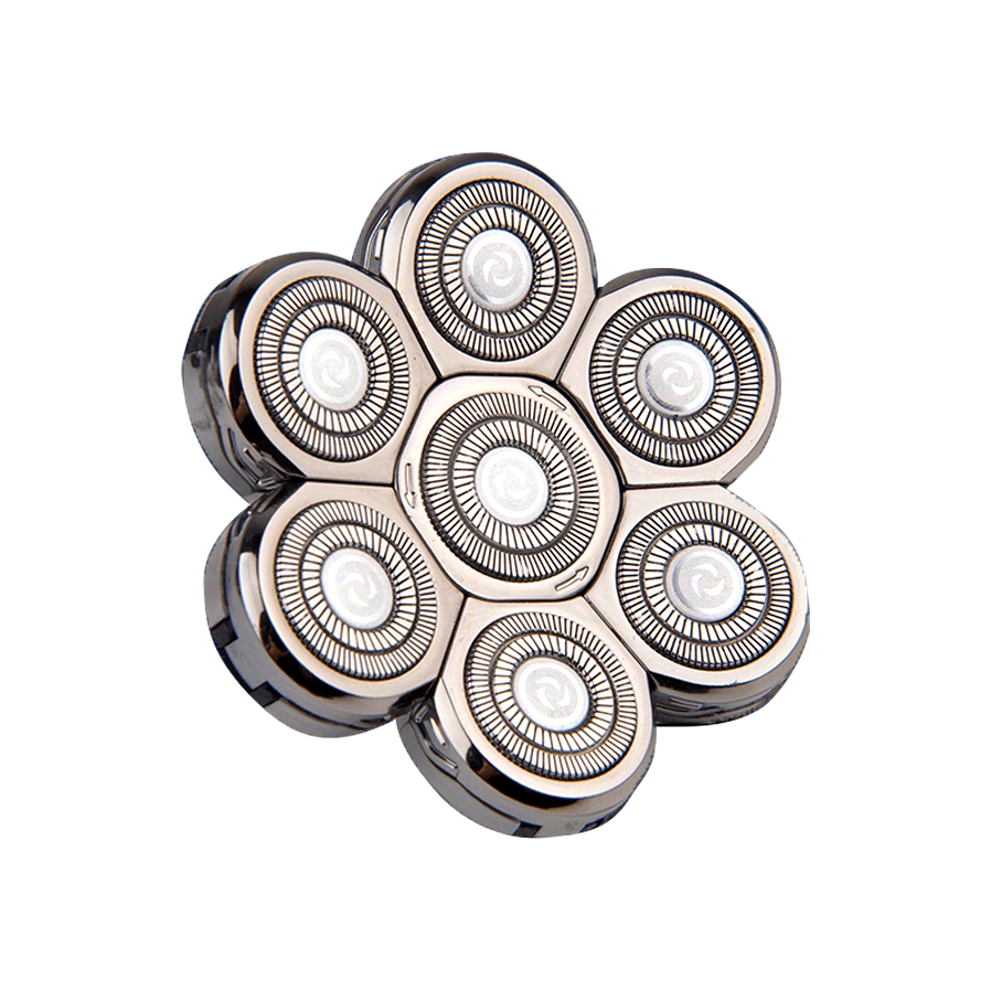 Cabezas de recambio para afeitadora eléctrica, 7 hojas para afeitado de cabeza y cara