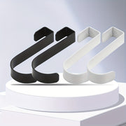 Black and White J-Shaped Hooks for Bathroom Kitchen and Cabinet Hanging