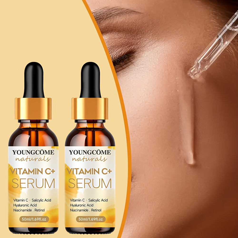 Unisex Facial Serum Hydrating with Hyaluronic Acid and Retinol for All Skin Types 2 Pack