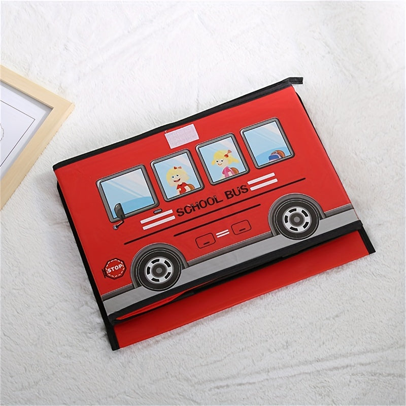Cartoon Car Storage Box Foldable Waterproof Moisture-Proof for Office Dorm Home Organization