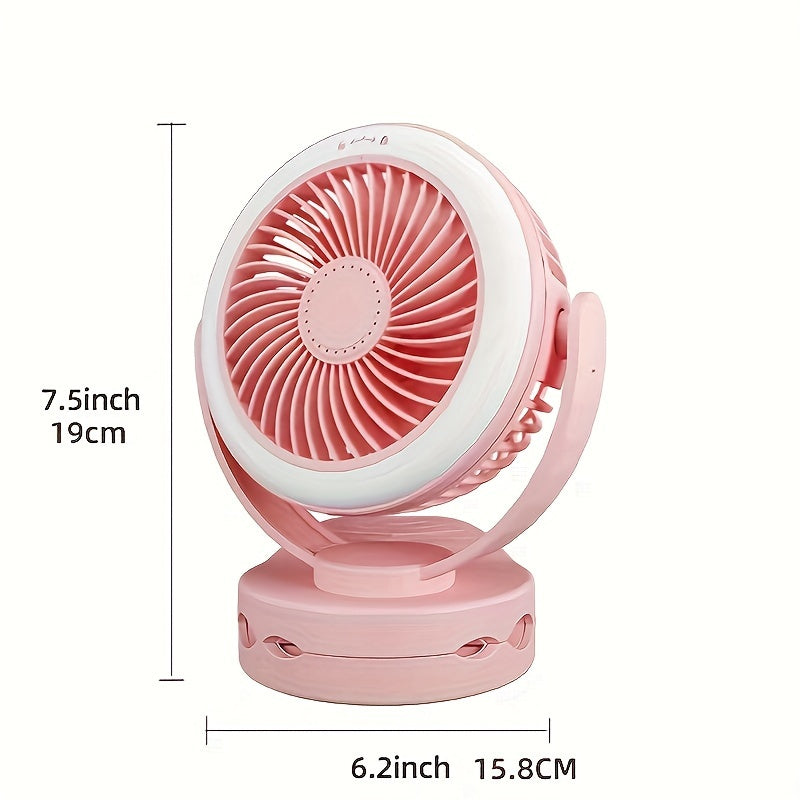 Clip-On Fan 15.24cm with 3 Speeds Quiet USB Desk and Clamp Fan
