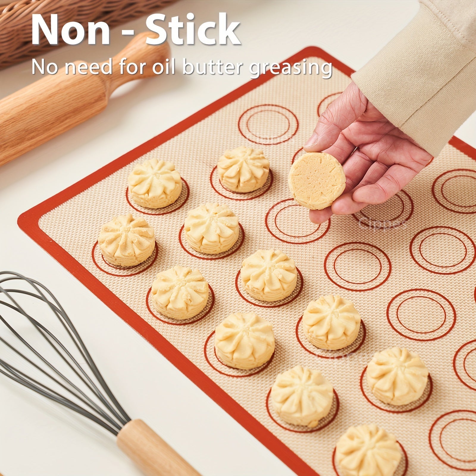 Silicone Baking Mat 41.91cm x 29.46cm Non-Stick Heat Resistant Reusable