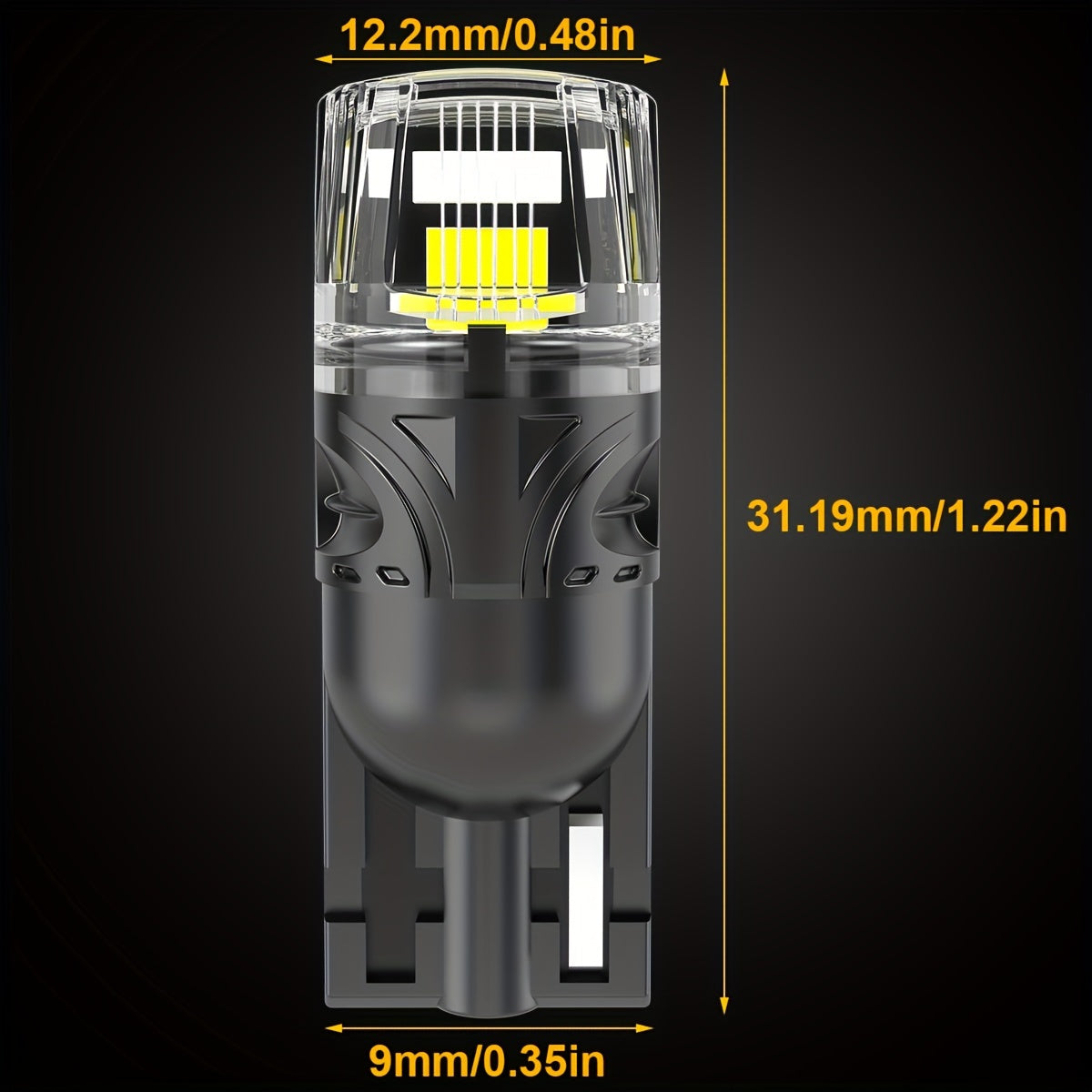 2Pcs White LED T10 Canbus Car Bulb Error-Free Side Marker Number Plate Interior