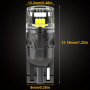 2Pcs White LED T10 Canbus Car Bulb Error-Free Side Marker Number Plate Interior