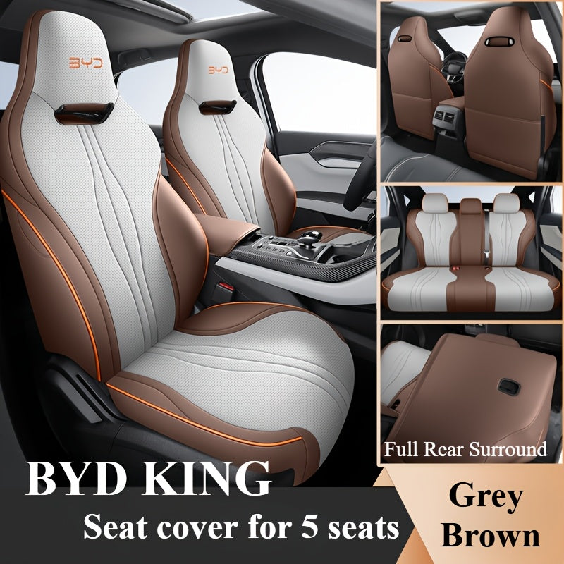 Luxury 5-Seater Car Seat Covers Full-Wrap All-Season Automotive Protector