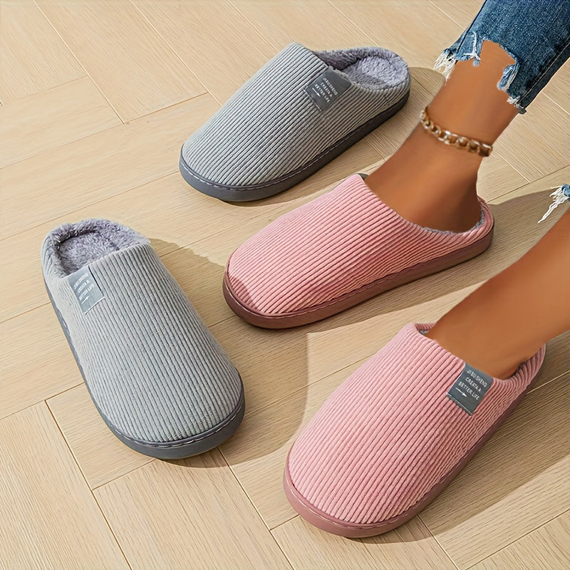 Women's Plush Indoor Slippers Non-Slip Cozy Warm Orange Yellow