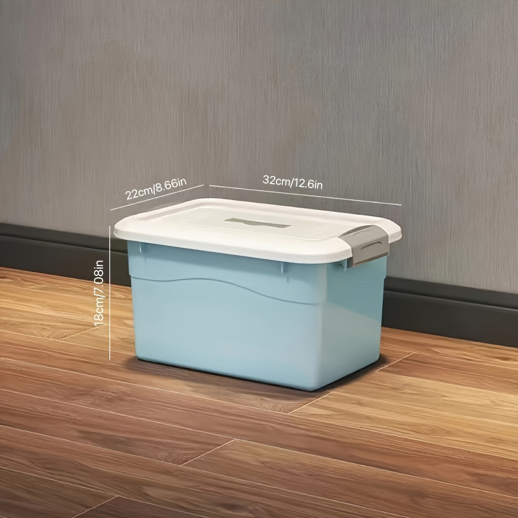 Square Plastic Storage Bins with Lids Waterproof Under-Bed Organizer for Home Car and Office