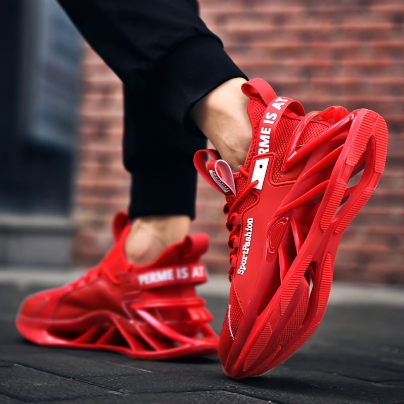 Zapatillas de punto tejidas transpirables para hombre, antideslizantes, duraderas y para exteriores