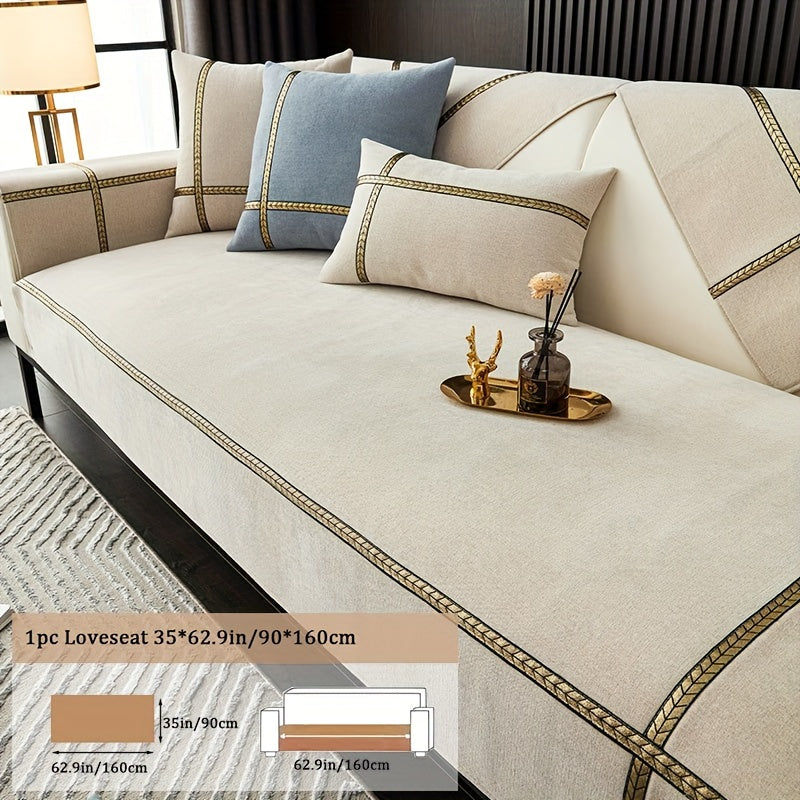 Чехол на мебель из шерсти шенилль противоскользящий универсальный защитник дивана для всех сезонов
