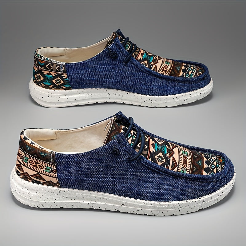 Men's Casual Loafer Shoes with Lace Closure Lightweight Breathable Non-Slip Boat Shoes for Spring and Summer