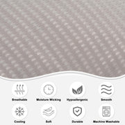 Koʻk rangli toʻqilgan polyester U-shaklidagi sayohat boʻyniga taqiladigan yostiq qoplami, engil, yuviladigan