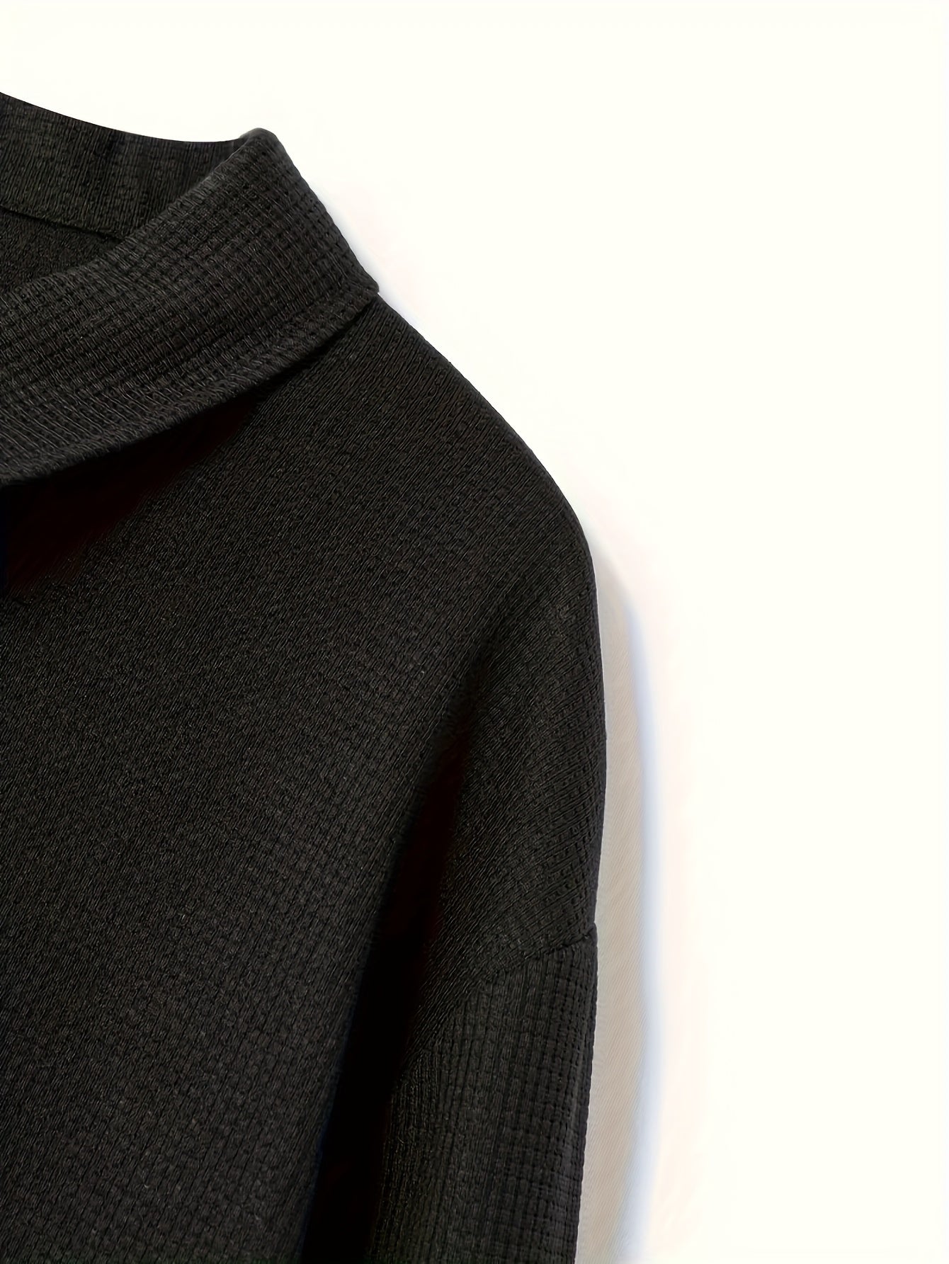 Men's Casual Sports Set Polyester Knit Solid Color Regular Fit Spring Fall