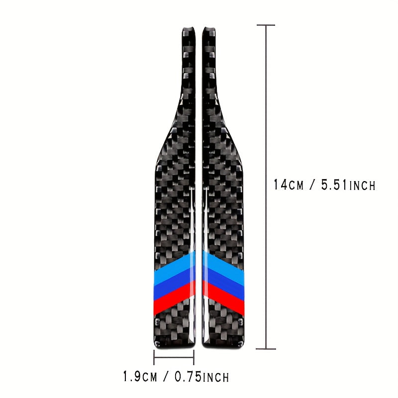 2 ta orqa ko‘rish oynasi himoya stikerlari karbon tolali bezakli chekka himoyachilar to'plami