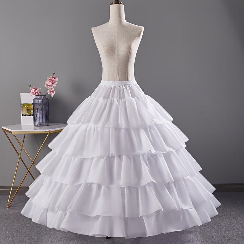 6-Hoop Wedding Dress Petticoat No Tulle Hand Washable Polyester Formal Wear