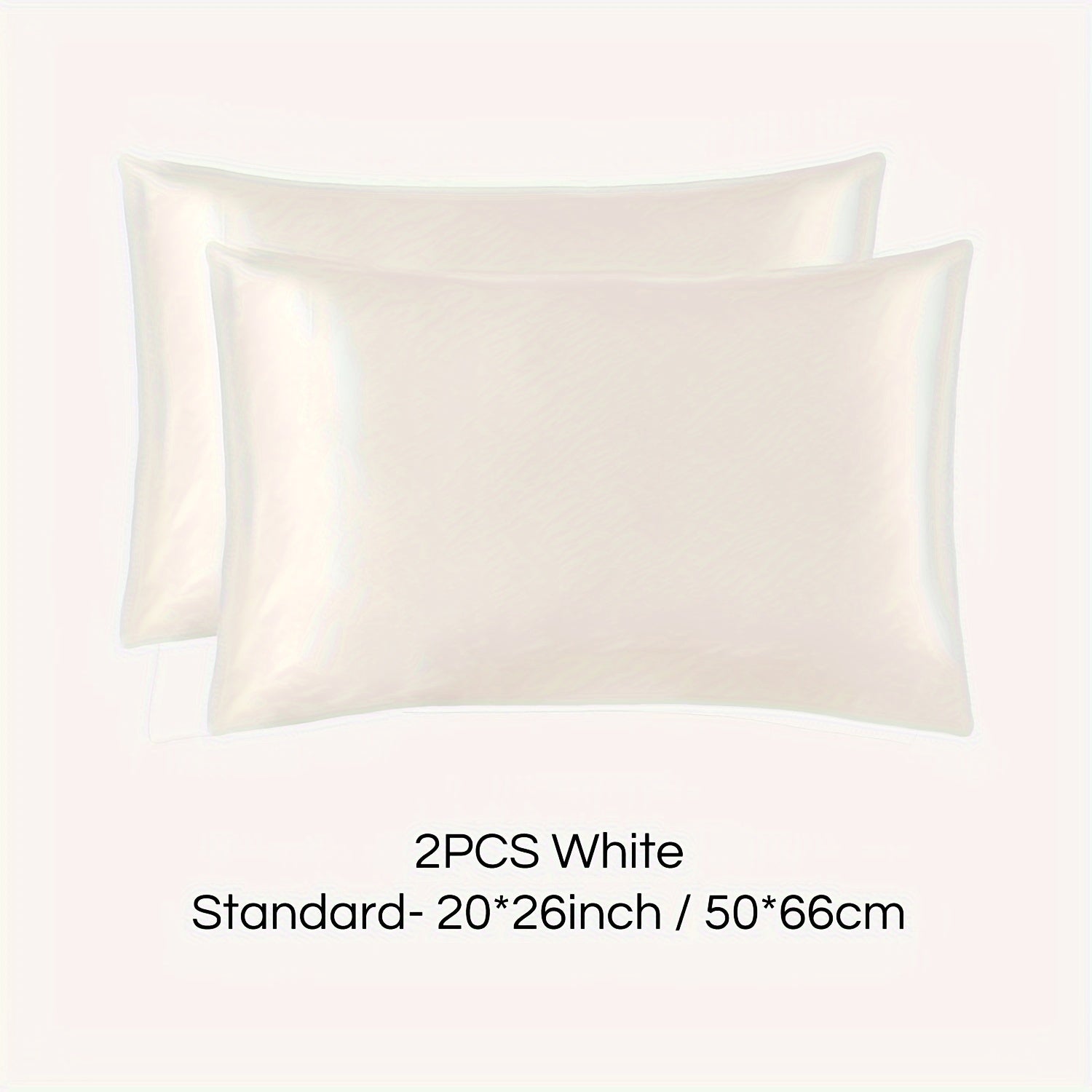 Set of 2 Mulberry Silk Pillowcases Hypoallergenic Satin Weave Solid Color Invisible Zipper Machine Washable Skin Hair Care