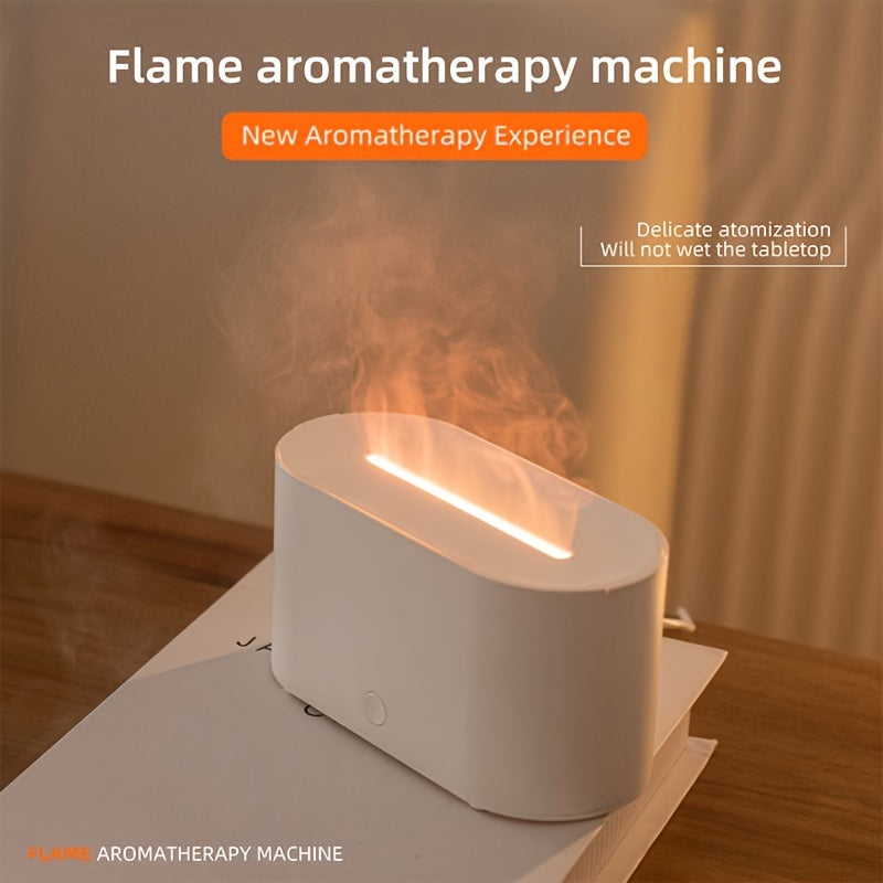 Difusor humidificador de aroma colorido con simulación de llama y temporizador