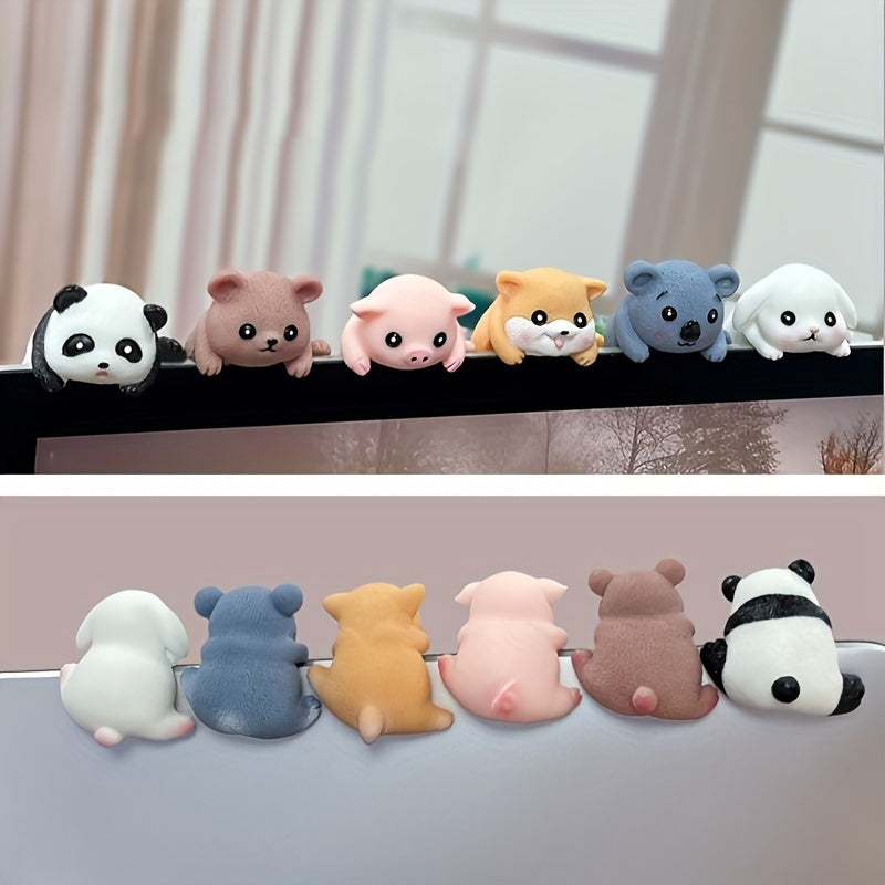 Cartoon Animal Desk Decor for Computer, Car, and Phone Screen Accessories