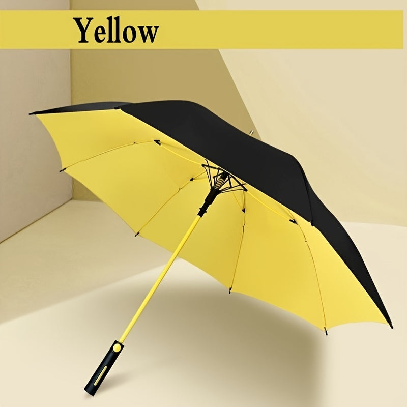 Minimalist Automatic Umbrella Water-Resistant Polyester Canopy Carbon Fiber Ribs Wind-Resistant