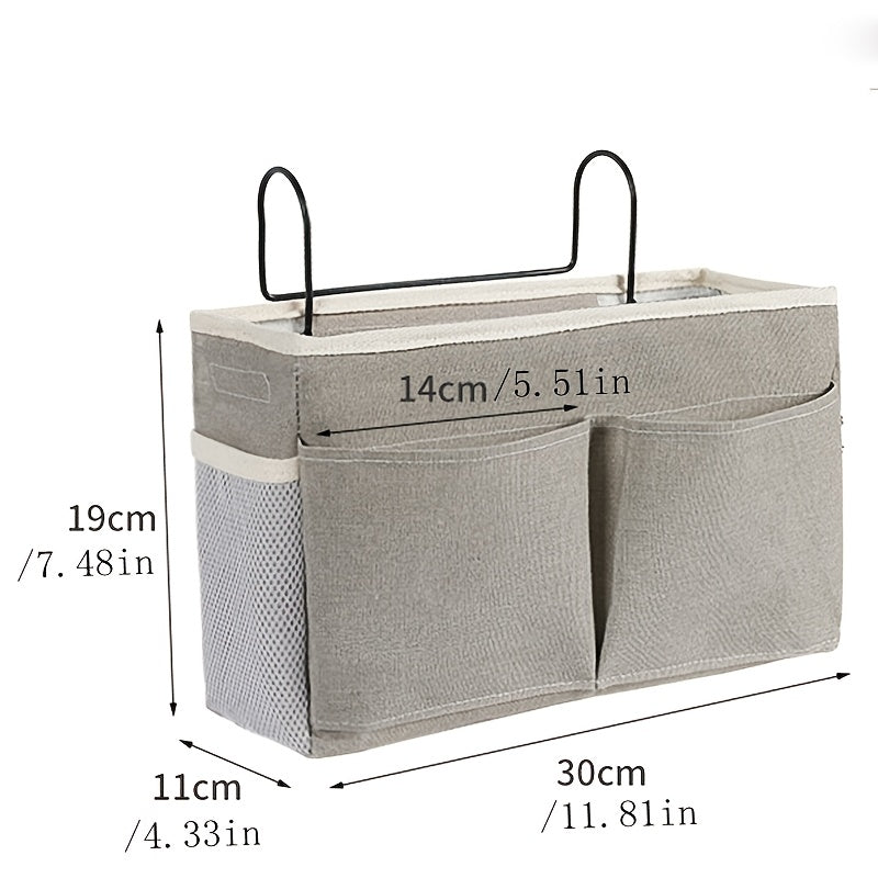 Multifunctional Dorm Room Storage Organizer Hangable Basket Bedside Storage Bag