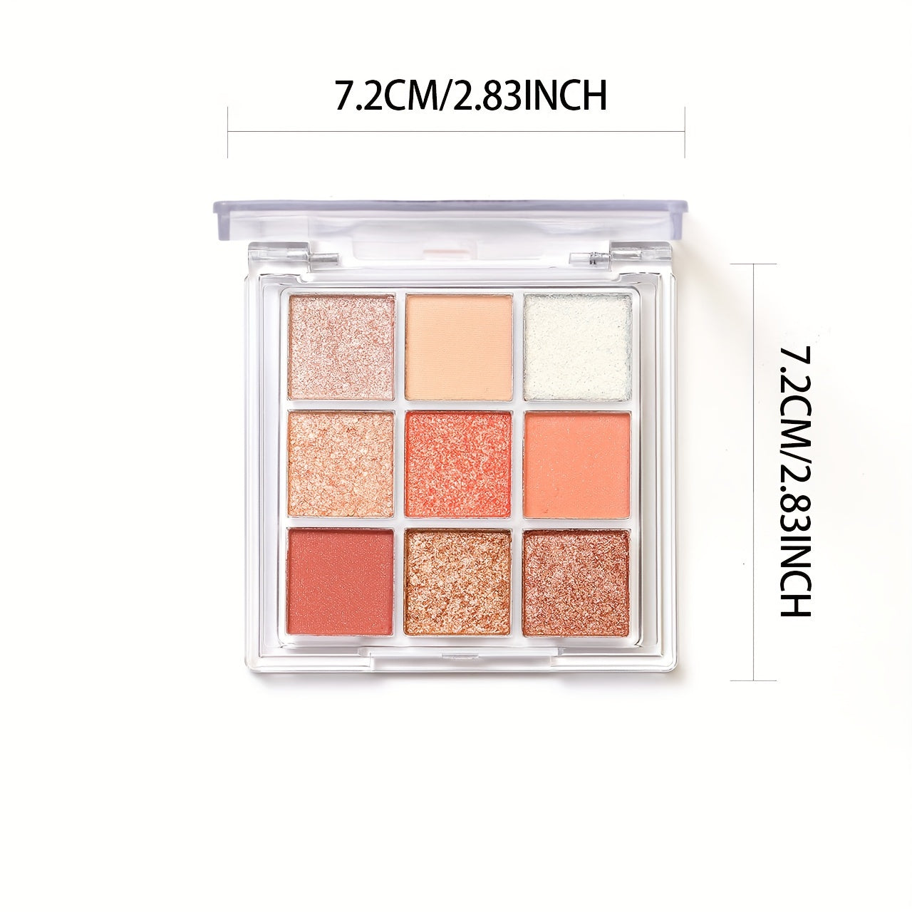 Transparent Eyeshadow Palette with 9-18 Colors Matte Shimmery Pink Yellow Silver