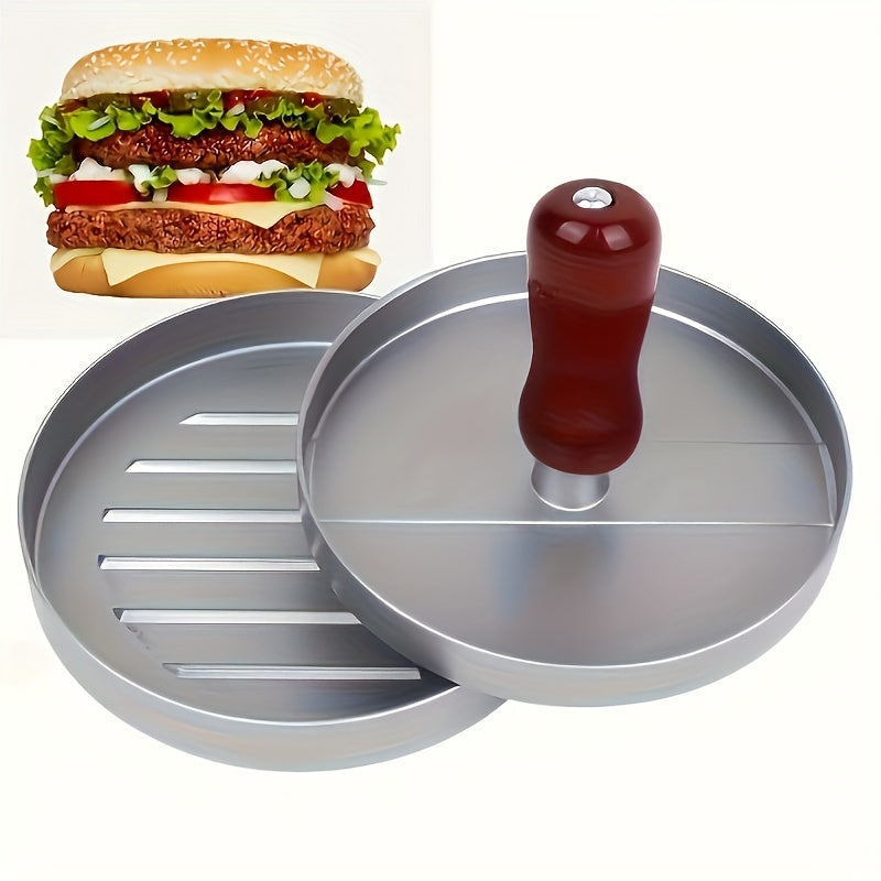 Non-Stick Metal Burger Press Patty Maker for Beef Cheese Veggie BBQ