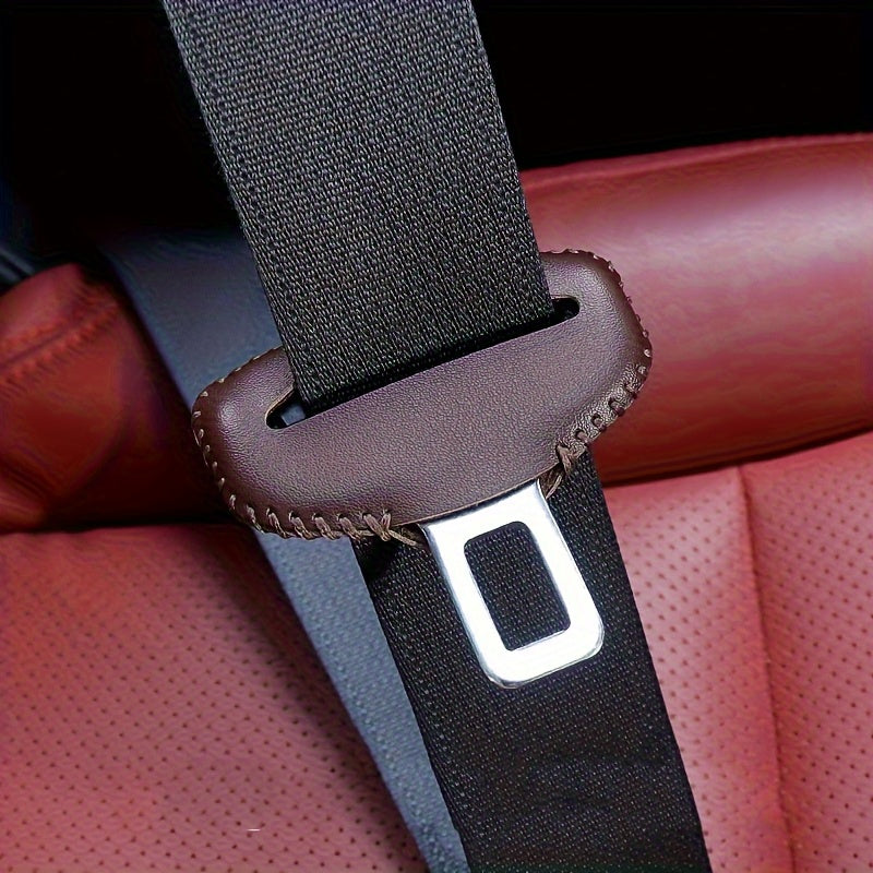 2pcs Car Seat Belt Cover Soft Padded Shoulder Harness Protectors Scratch-Resistant Stylish Red Black Brown