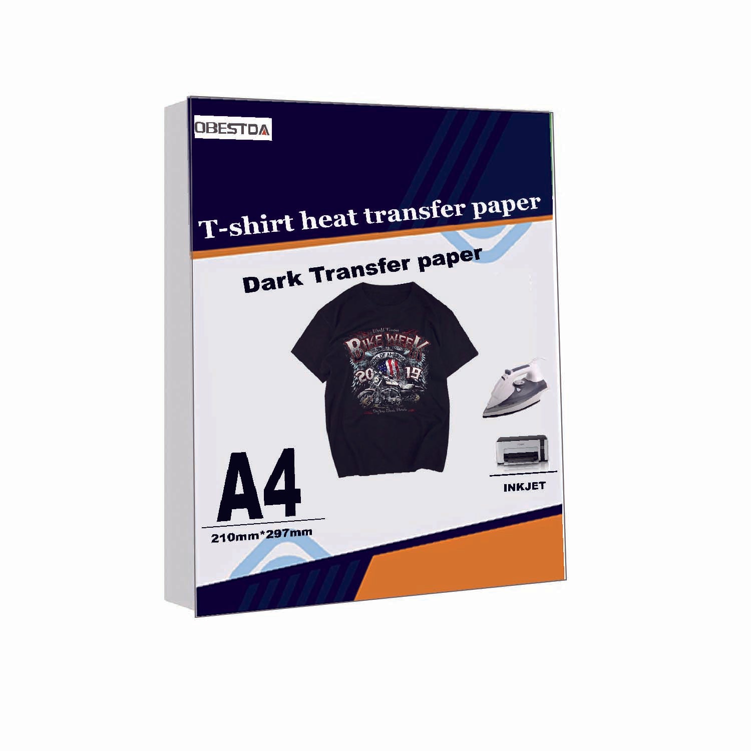 A4 Matte Iron-On Transfer Paper Pack of 20 for Dark T-Shirts High-Quality Inkjet Fabric Decoration