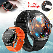 Smartwatch for Men and Women with LED Flashlight 3.89cm Display Fitness Sleep Tracker Waterproof