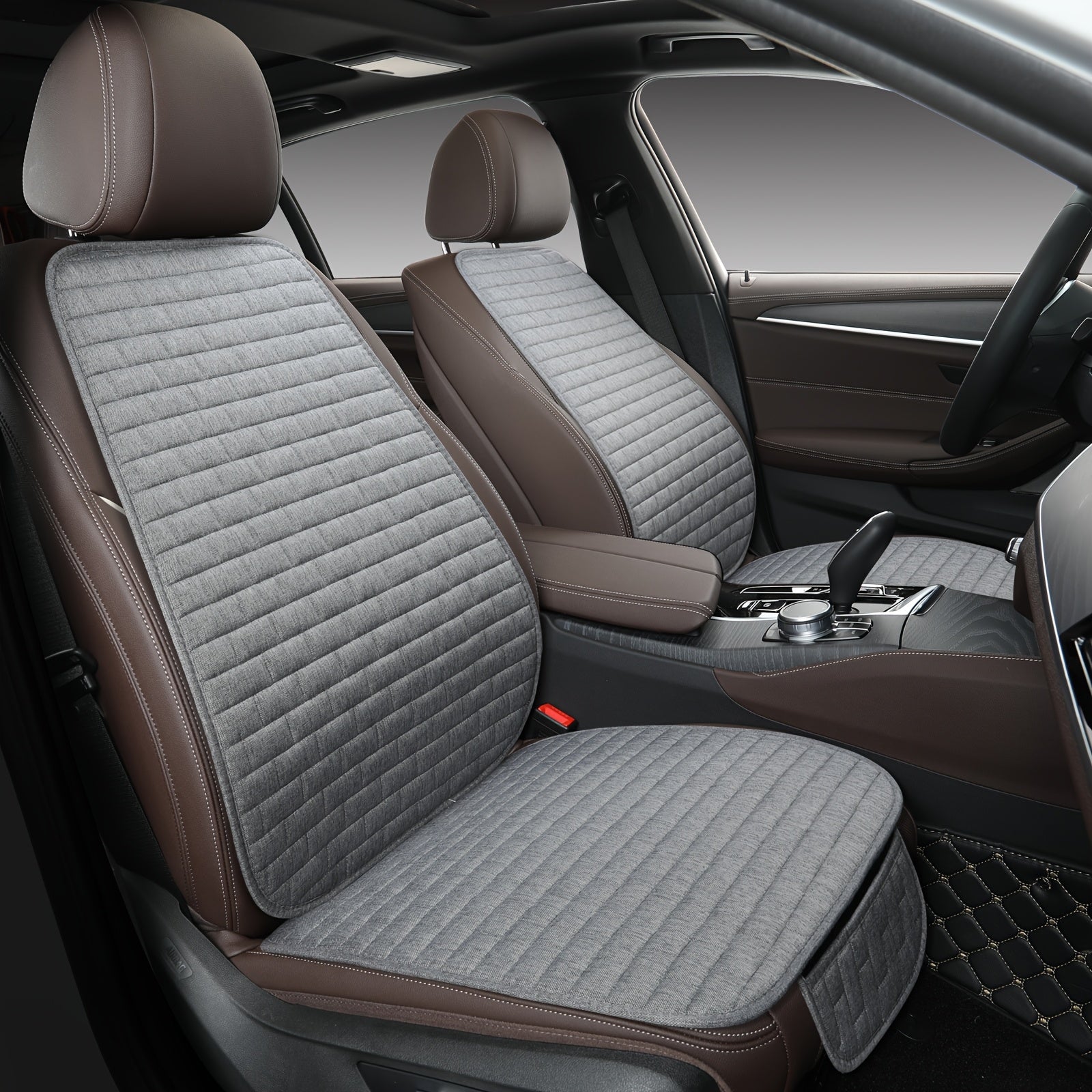 Всесезонный чехол для автомобильного сиденья из полиэстера с моющимися защитными накладками для передних и задних сидений