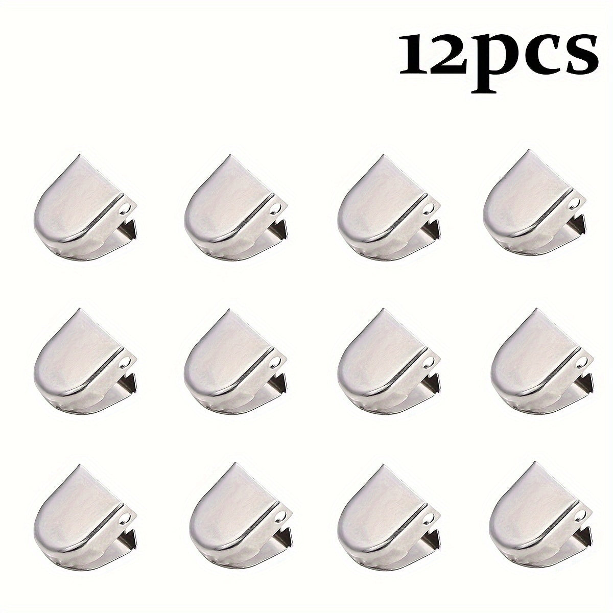 12PCS Stainless Steel Shoelace Clips for Easy Fastening, Durable, Secure Fit