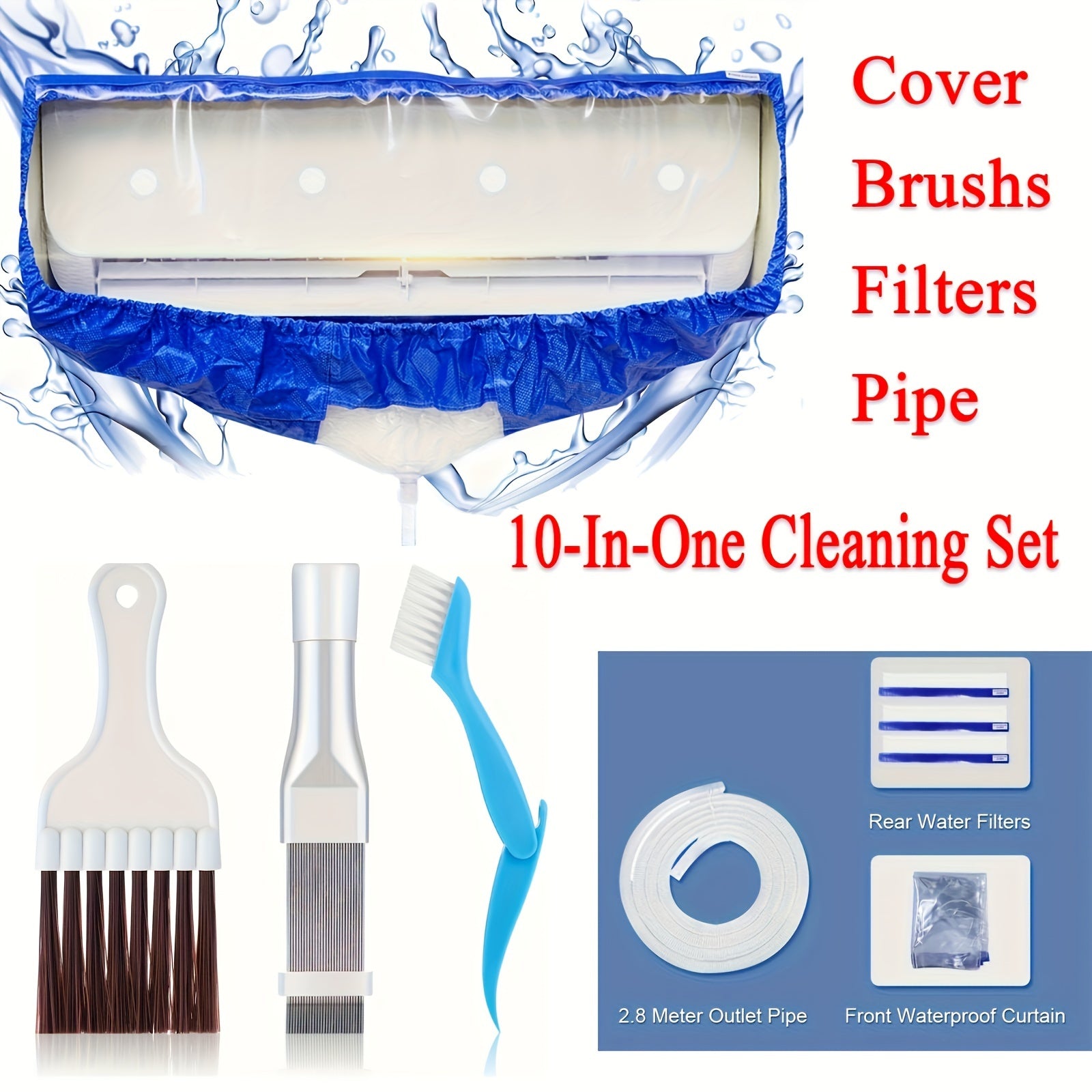 Set Of Four Air Conditioner Cleaning Tools 95cm And 130cm With Dust Remover