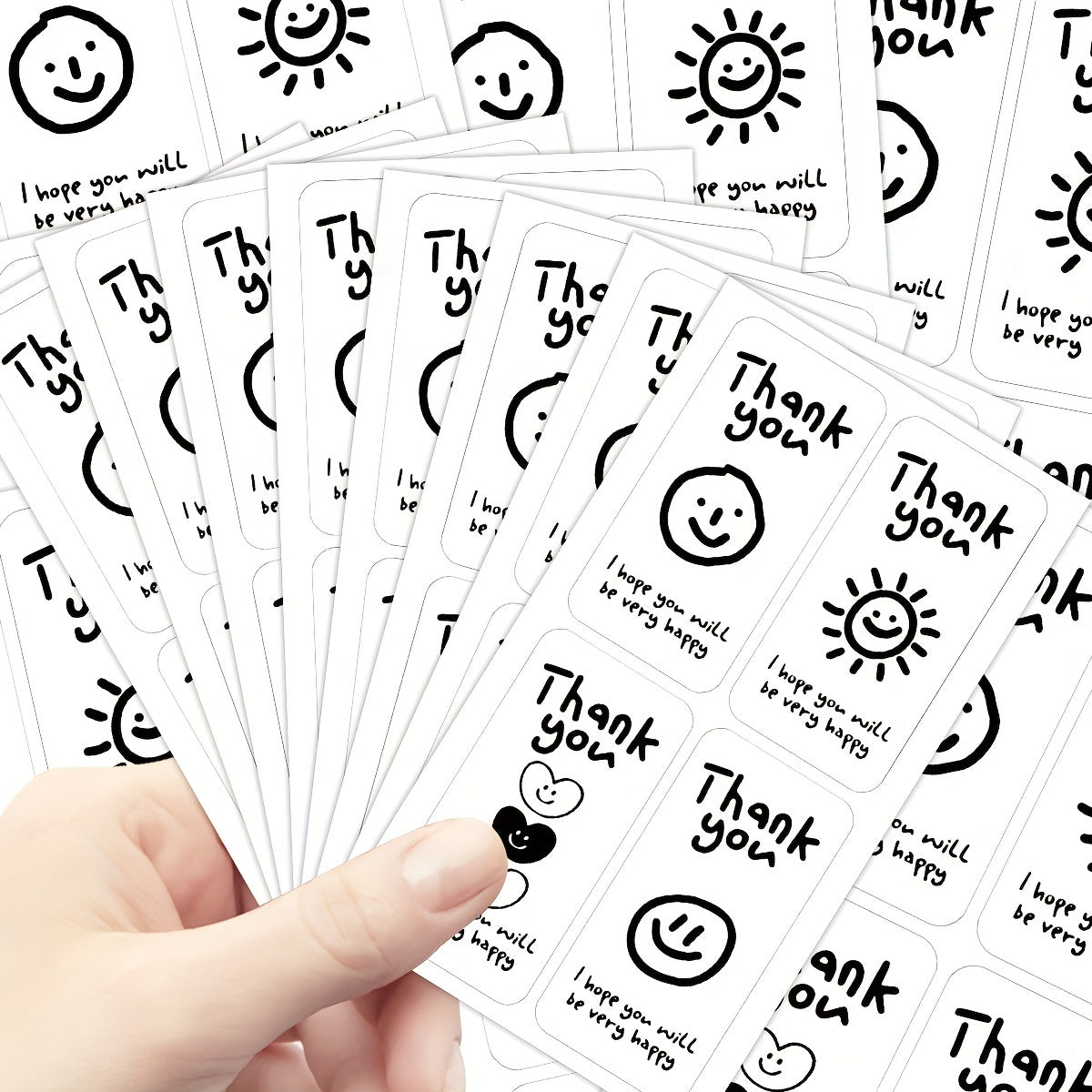 100pcs Rectangle Box Seal Stickers for Packaging and Gift Box Decoration