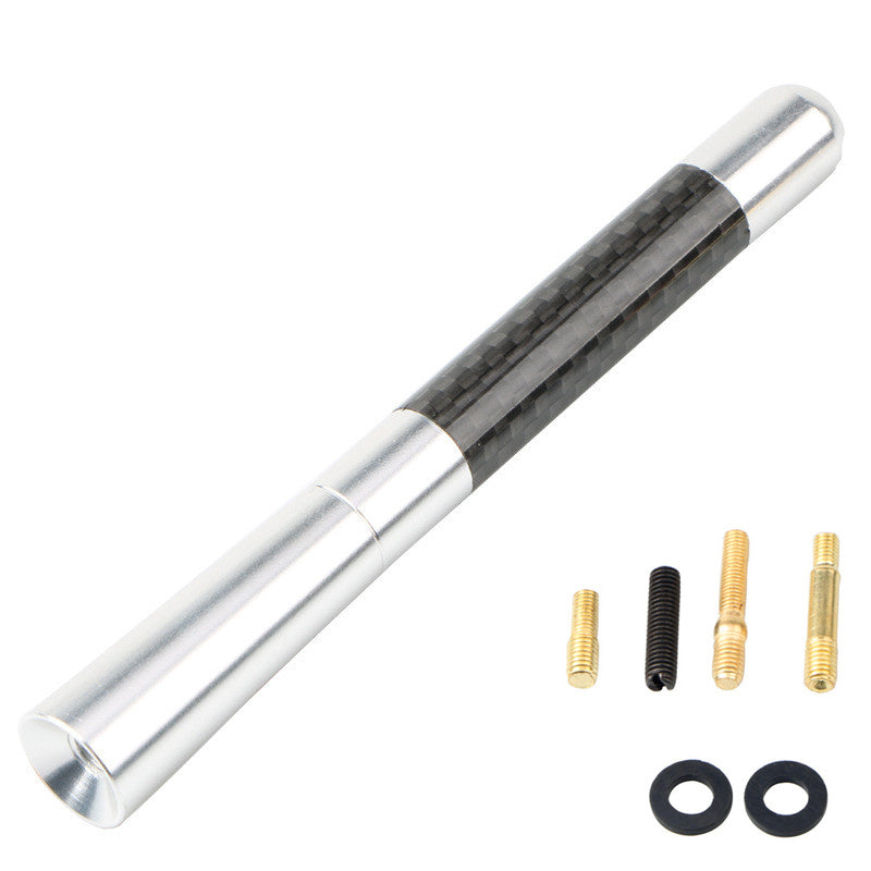 Carbon Fiber Short Antenna 12cm Universal Car Radio Replacement Stylish Durable