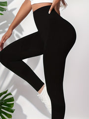 Women's High Waist Seamless Yoga Leggings with Side Stripe Quick-Dry Activewear
