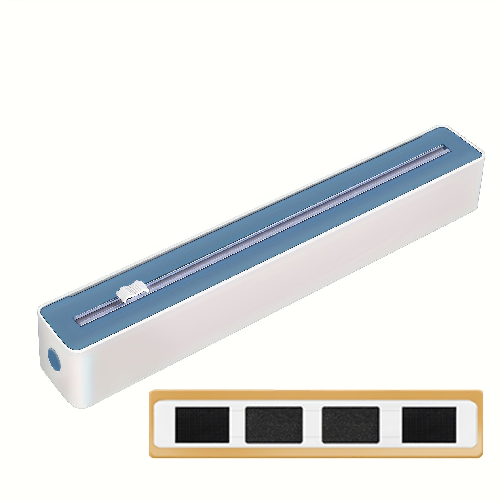 Plastic Wrap Dispenser with Reusable Fresh Wrap Machine for Kitchen Drawer Storage