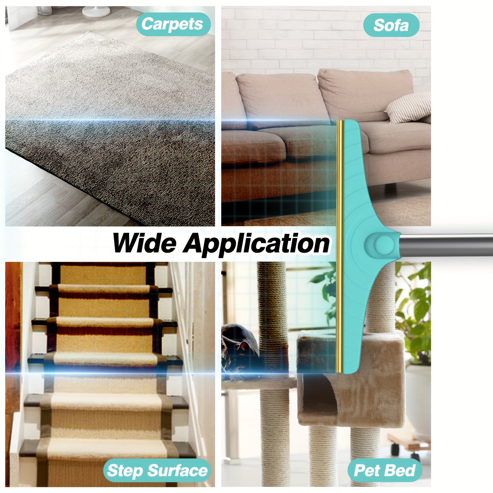 Adjustable Dog Deshedding Brush Plastic Metal No Battery