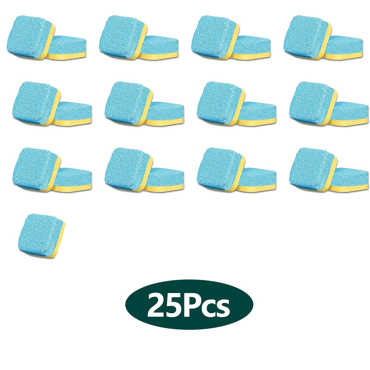 All-in-One Lemon Scent Washing Machine Cleaner Tablets 5/25/35pcs Deep Cleaning Detergent for Front and Top Load Machines