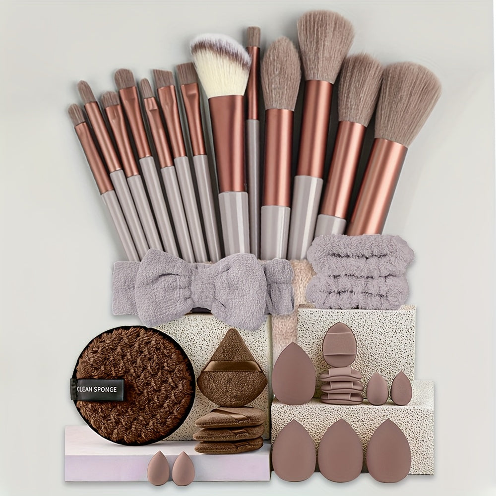 13pcs Makeup Brush Set Nylon Bristles Professional Fluffy for Face Eyeshadow Blush