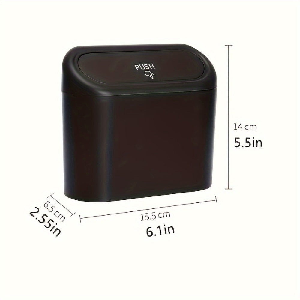 Compact Car Trash Can Durable PVC Vehicle Storage Accessory