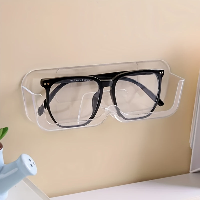 Wall-Mounted Glasses Storage Box and Display Rack for Bedroom Closet Organizer