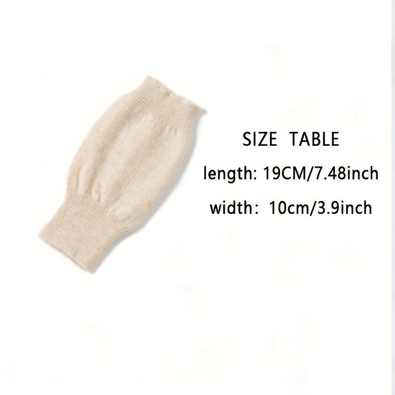 Women's Cashmere Mittens Hand-Knitted Warm Elastic Easy Care