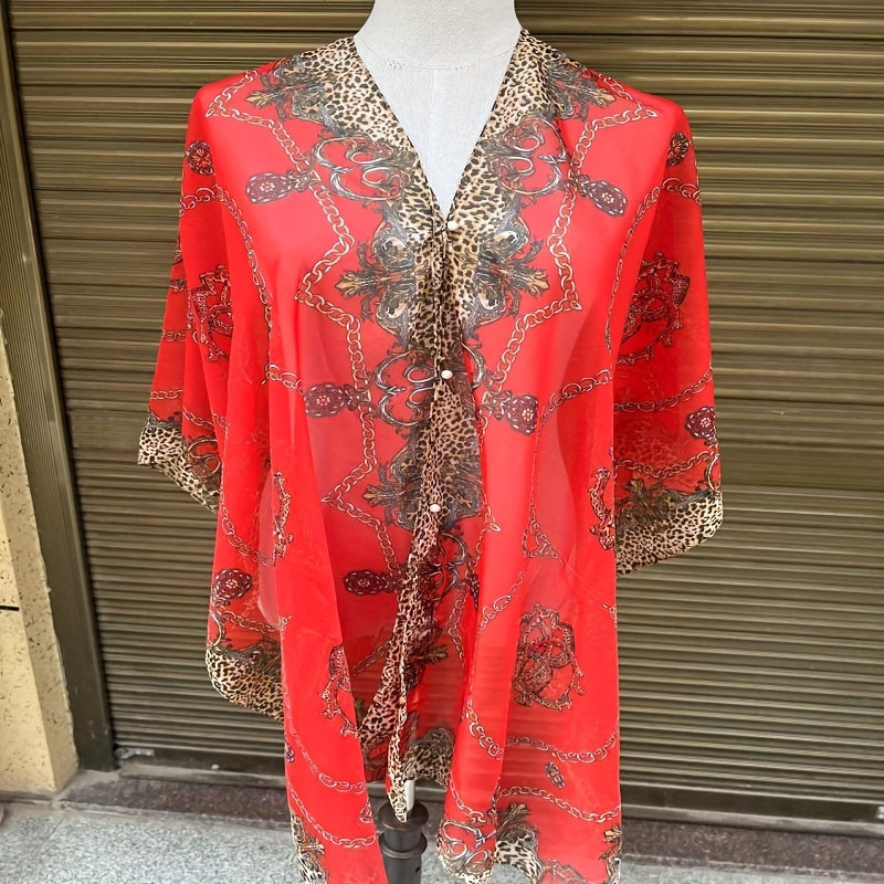 Women's Beach Towel Chiffon Shawl Lightweight Breathable Sun Protection