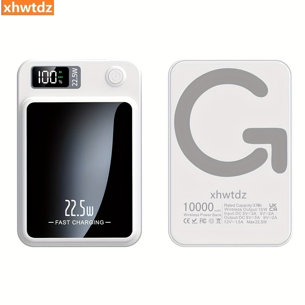 Power Bank 10000mAh 22.5W Fast Charging Wireless Magnetic for iPhone and Android Devices