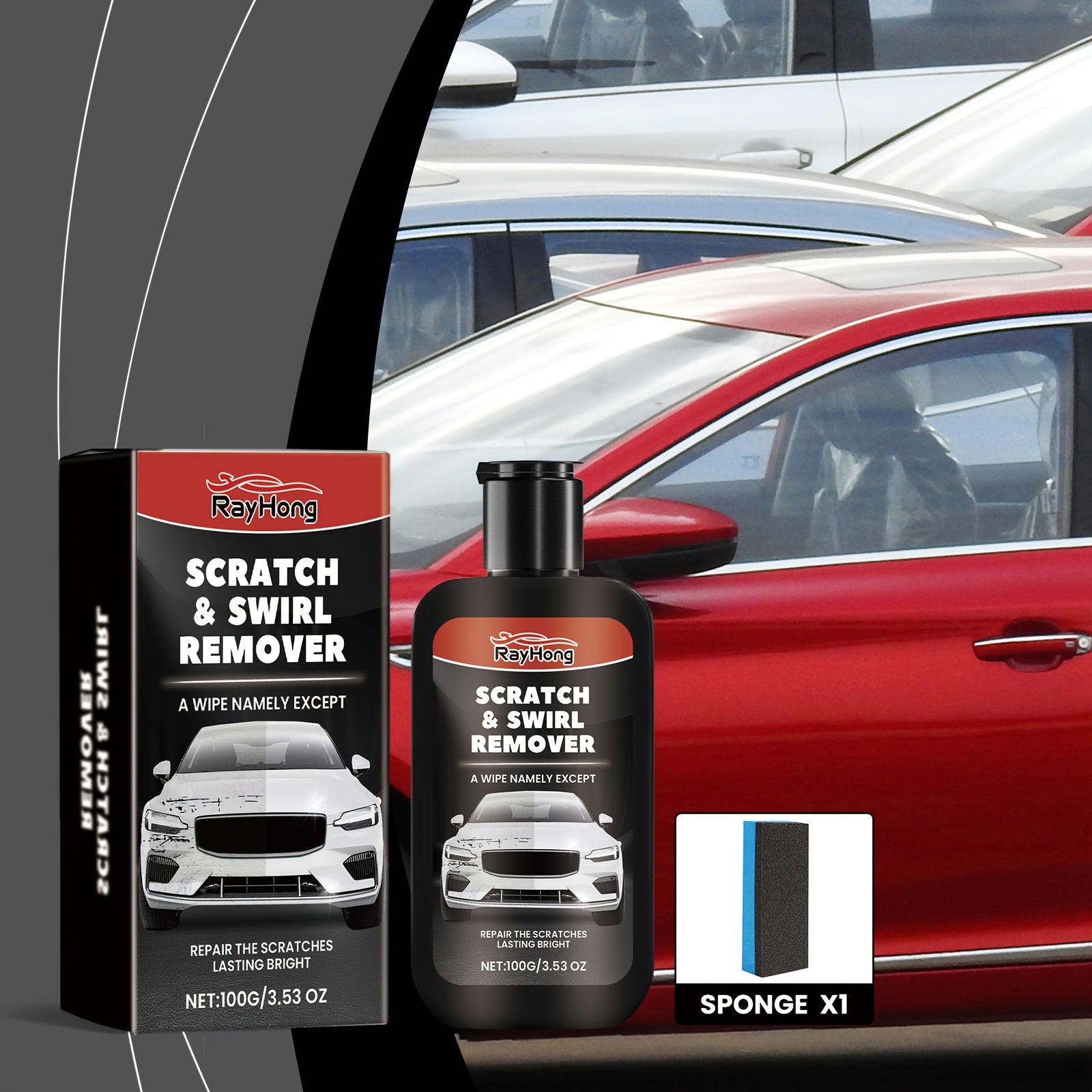 Car Scratch Repair Cream for Auto Body, Long-Lasting Shine, Safe for Metal