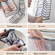 Underwear Storage Box with Three Compartments Drawer Organizer for Socks and Panties